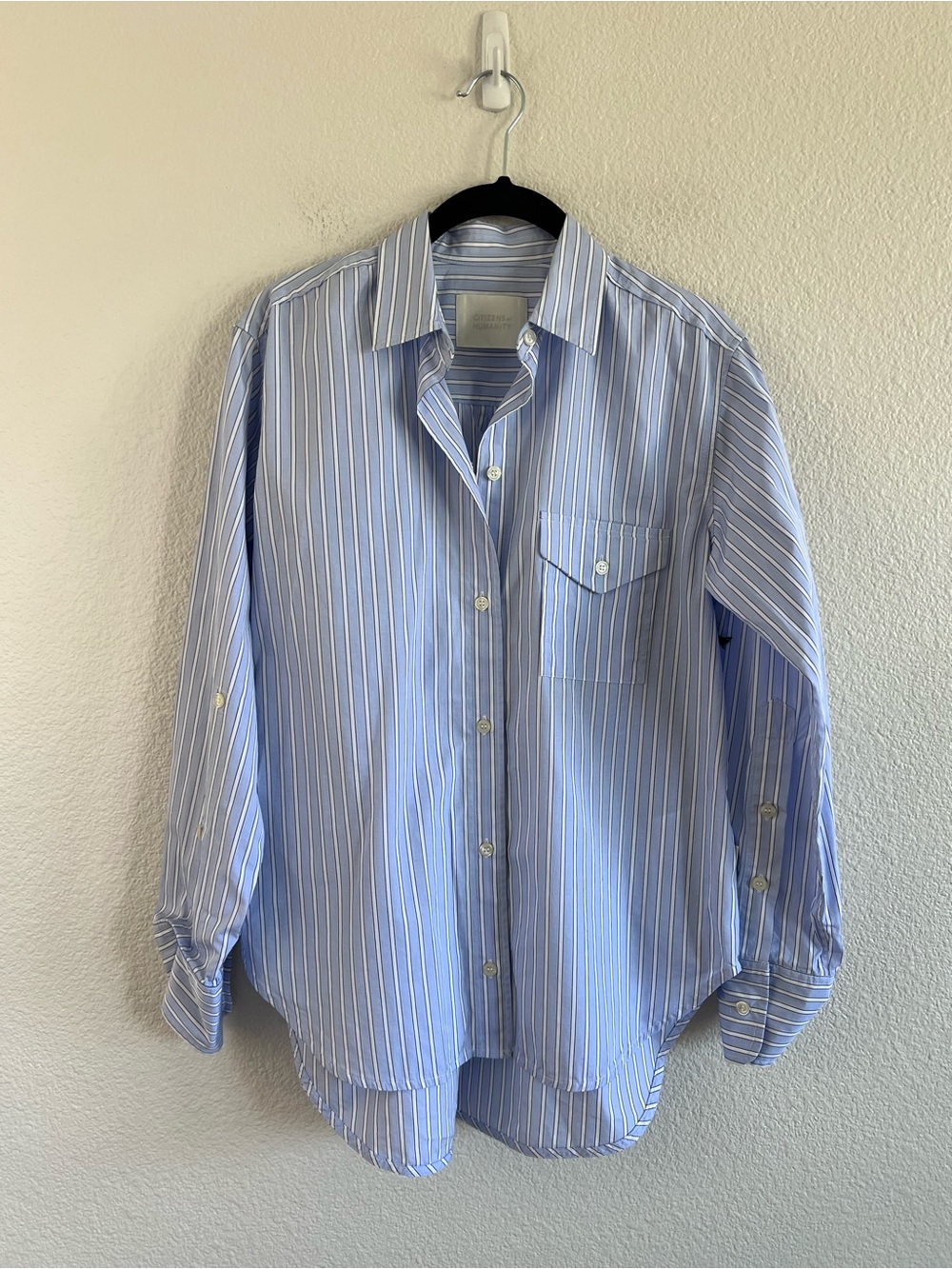 NWT Citizens of Humanity Women's Shay Shirt in Melissani Stripe Button Down - Picture 2 of 11